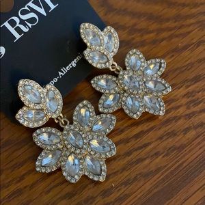 Gold Diamond Dangle Earrings